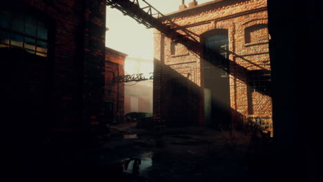 abandoned industrial alleyway