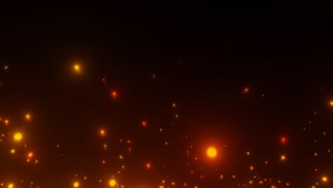 Fire-embers-close-background,-animation-of-orange-ember-fire-backdrop-with-copy-space,-computer-effect