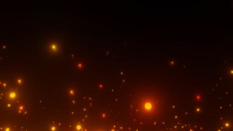 fire embers close background, animation of orange ember fire backdrop with copy space, computer effect