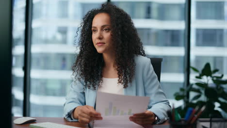 businesswoman communicating video chat close up. woman working with computer.