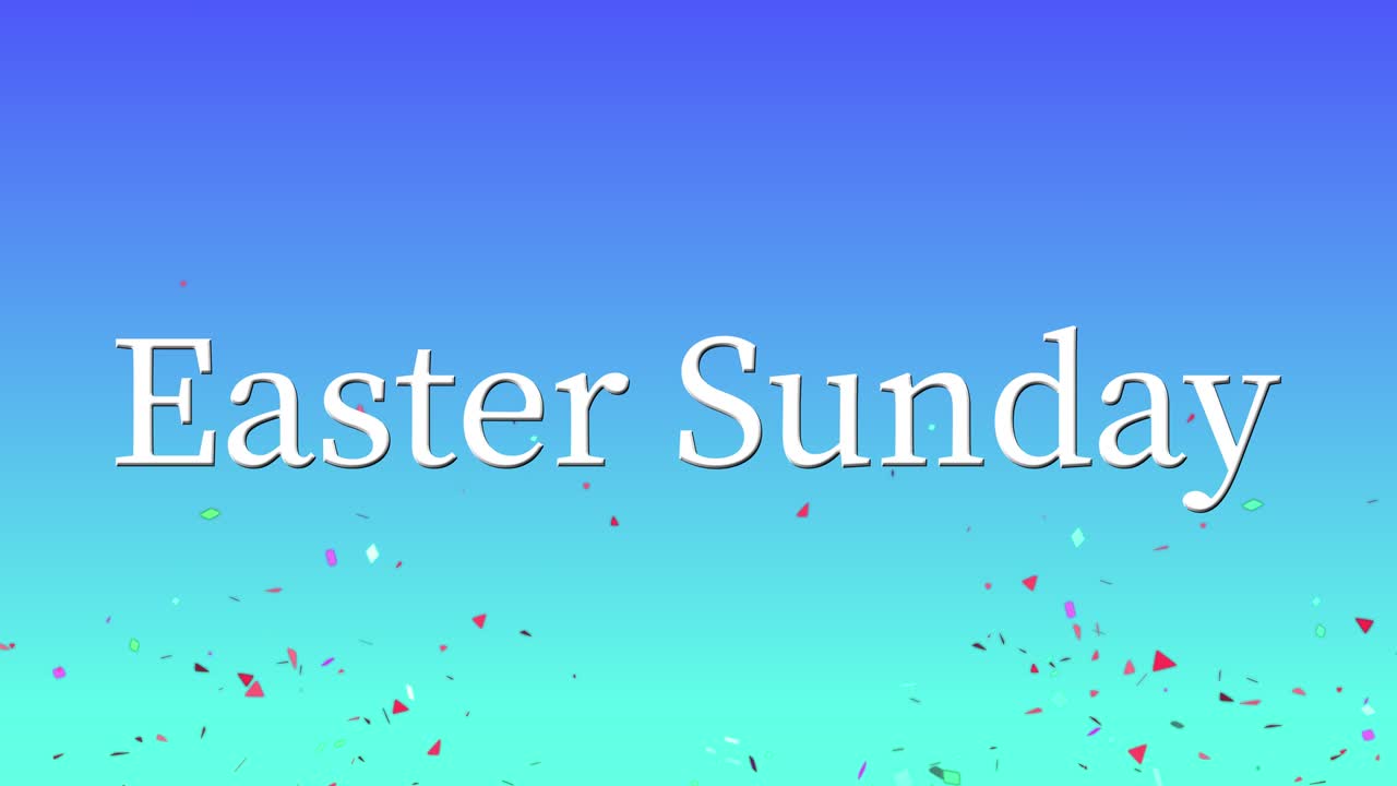 부활절 일요일 이벤트 텍스트 애니메이션 모션 그래픽