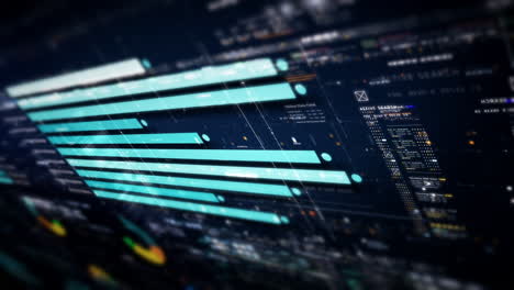 mercado de valores de negocios, comercio, gráfico de información con gráficos animados, gráficos y análisis de información de números de datos que se mostrarán en la pantalla de visualización del monitor para el tema de la maqueta de la reunión de negocios