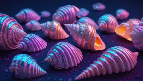 collection of colorful seashells