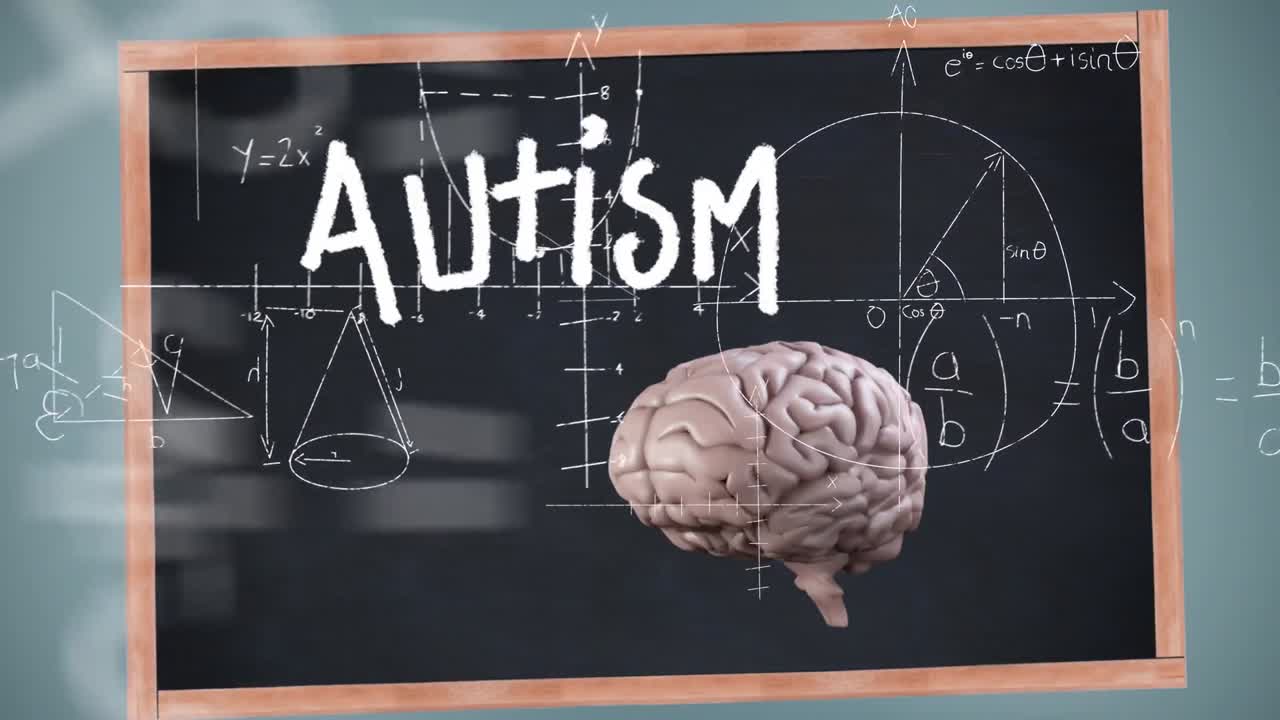 Animation of brain with technology and data processing