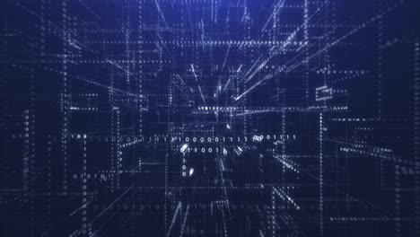 fondo de código binario abstracto azul