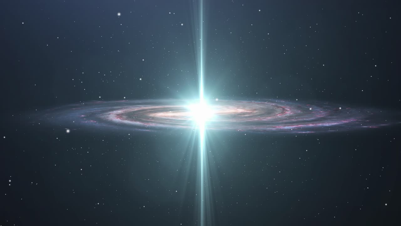 우주 공간에서 나선 은하의 4k 디스크