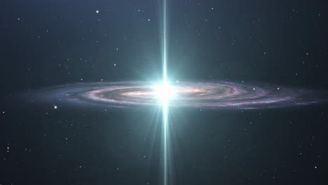 disco 4k de una galaxia espiral en el espacio exterior.