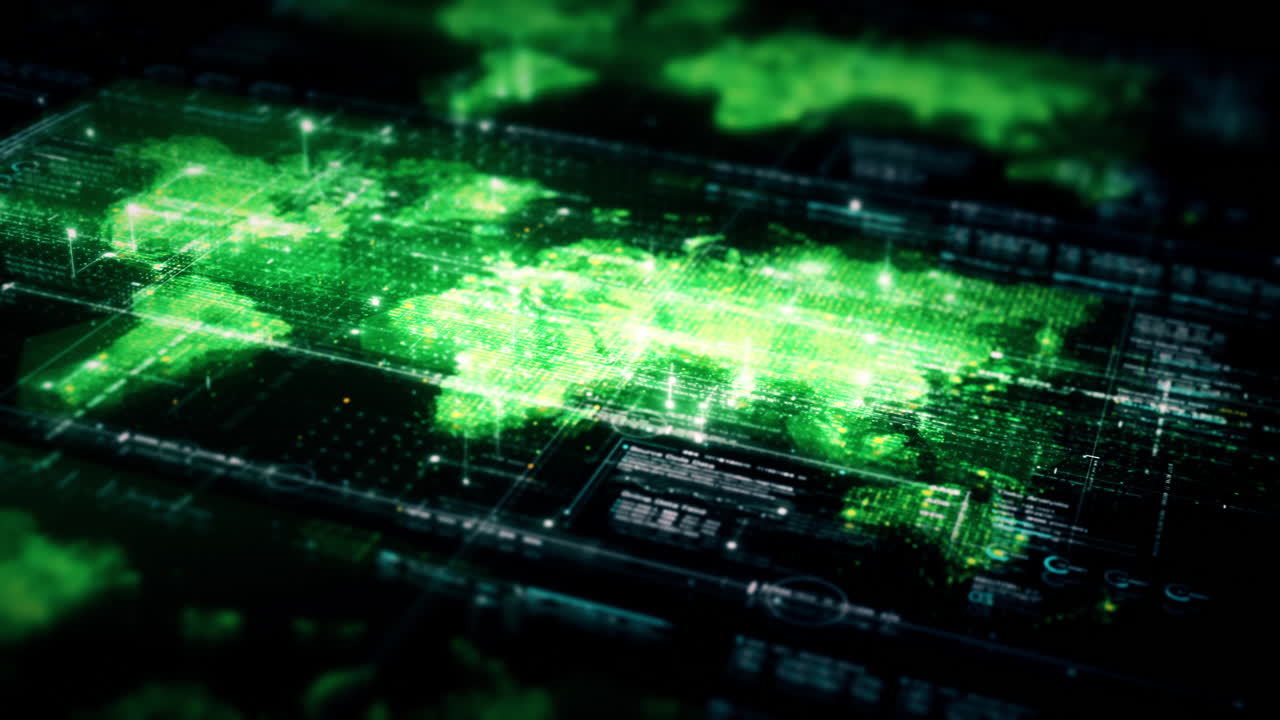 matriz de datos de flujo de desenfoque abstracto futurista, meta, metaverso, telemetría y visualización de números cifrados con simulación de partículas en el entorno del ciberespacio para el fondo de visualización frontal-32