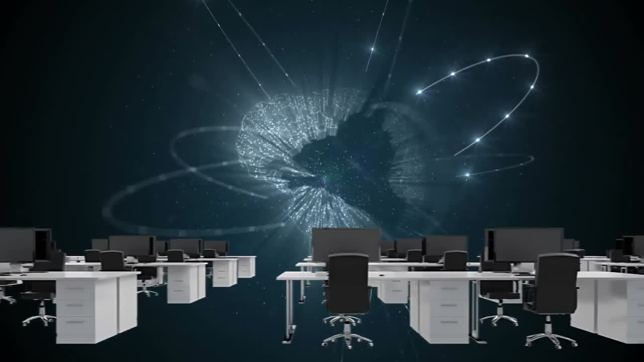 Office desk and globe