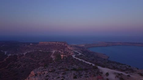 beautiful landscape at sunset in cyprus