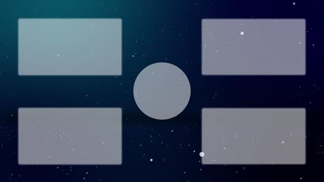 partículas de nieve en polvo tarjeta de finalización pantalla de finalización gráficos de movimiento