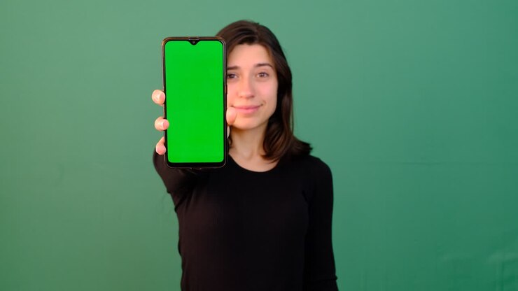 Woman Showing Phonescreen