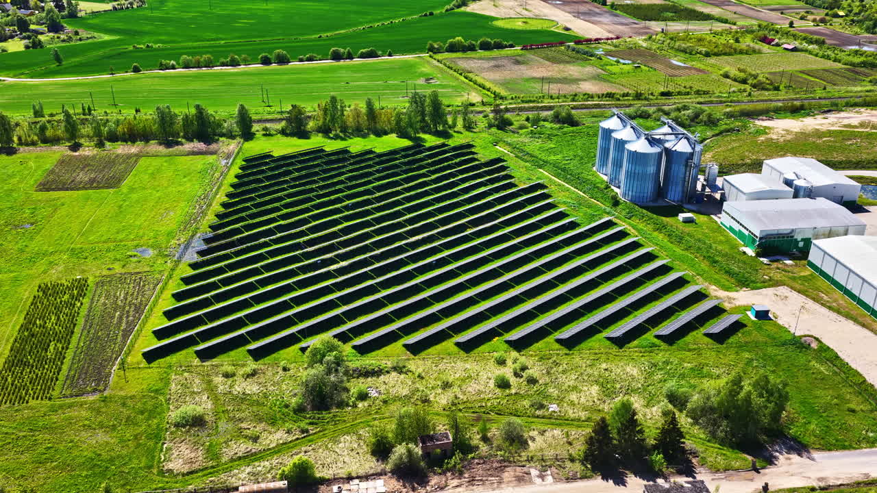 Net zero pollution Solar panel array photovoltaic renewable energy green electricity production