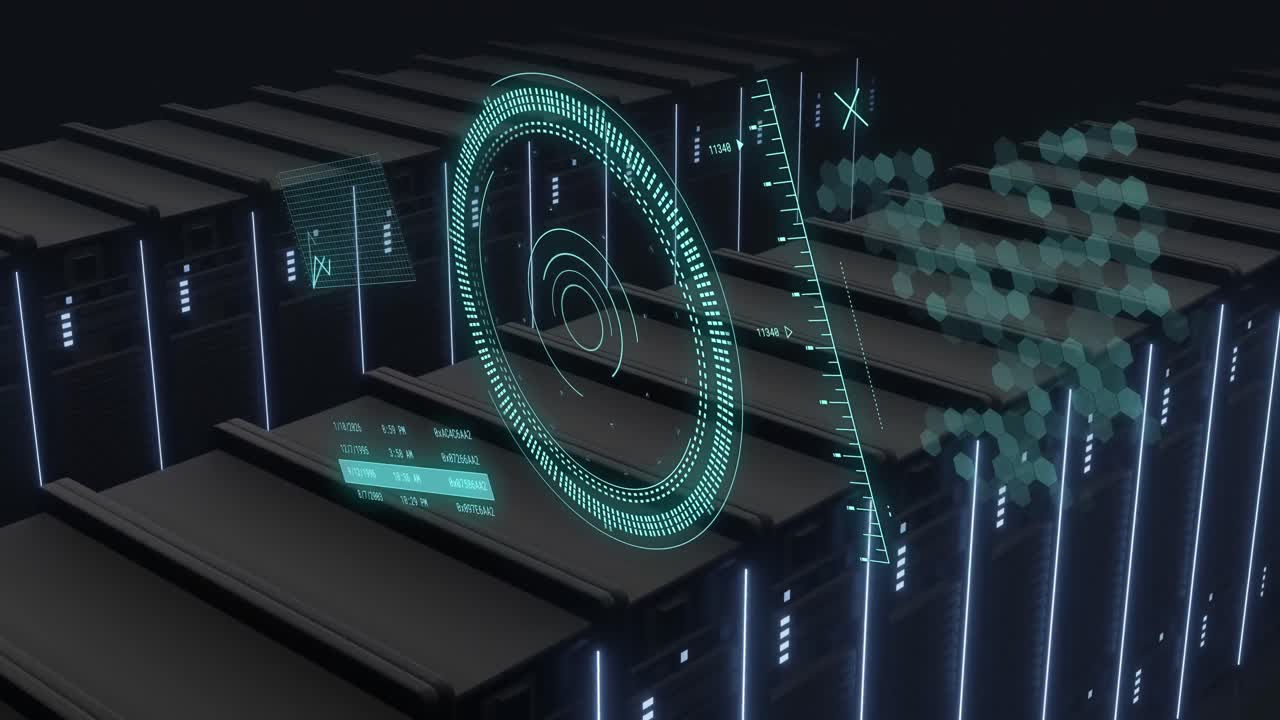 Animation of data processing over computer servers
