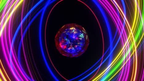 vj animación de bucle de la rotación de la bola mágica de cristal.