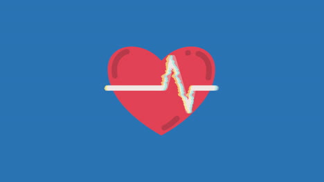 heart cardio with heartbeat animation