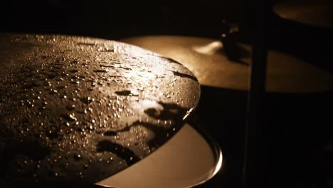 drummer playing drum in studio