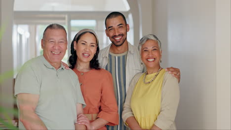 smile, senior parents and daughter