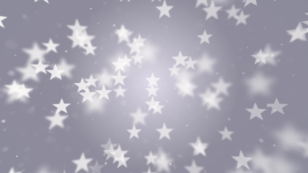 Abstract motion soft white background loop video animation shining gold star particles shimmering