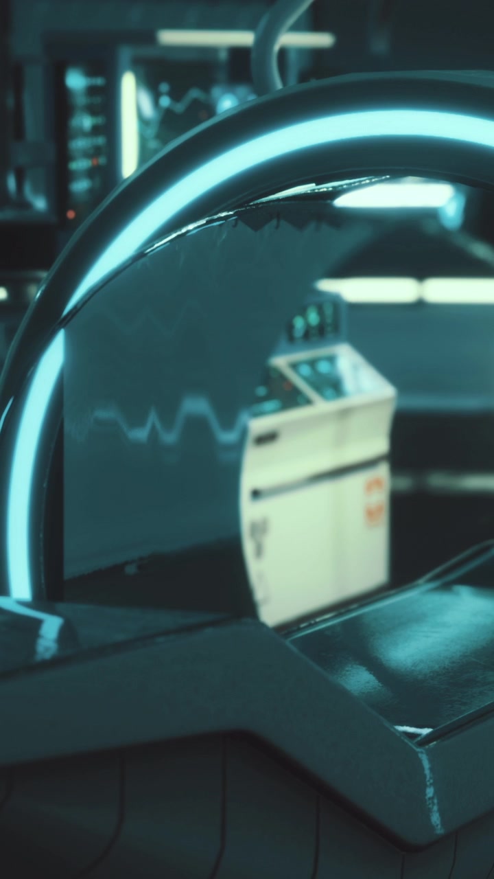 Ambiente ad alta tecnologia con macchinari e schermi in un laboratorio