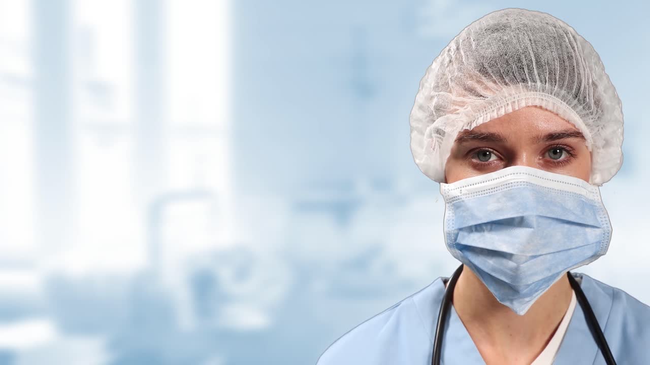 animación de un médico caucásico en el hospital