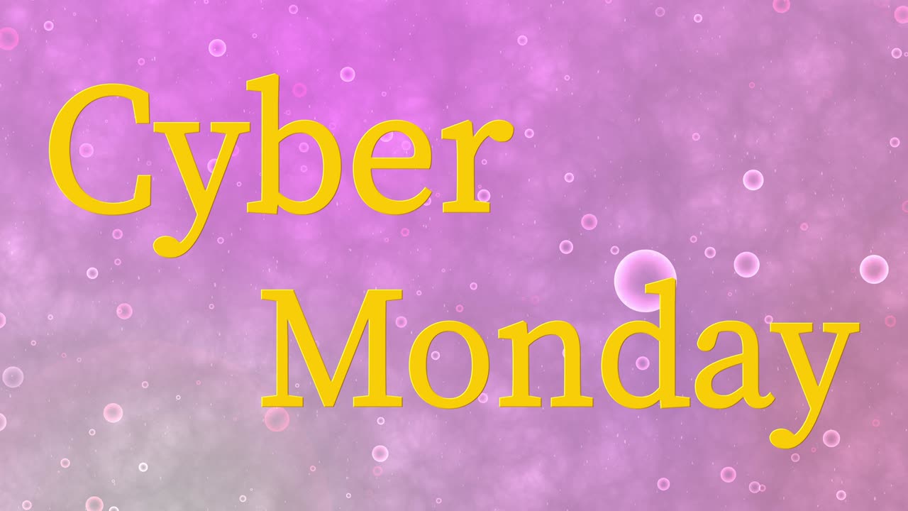 ciber lunes venta evento texto animación gráficos en movimiento