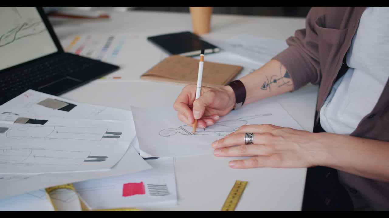 diseñador de moda en el trabajo