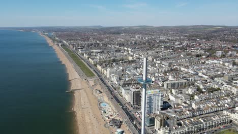 Brighton-Uk-British-Airways-I360,-Playa-Pov-Y-Torre-Aérea-4k