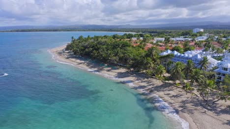 Perfect-tropical-beach-for-a-vacation,-exotic-Caribbean-coastline