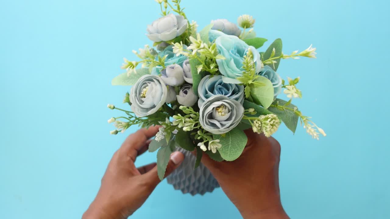 파란 꽃 꽃받침