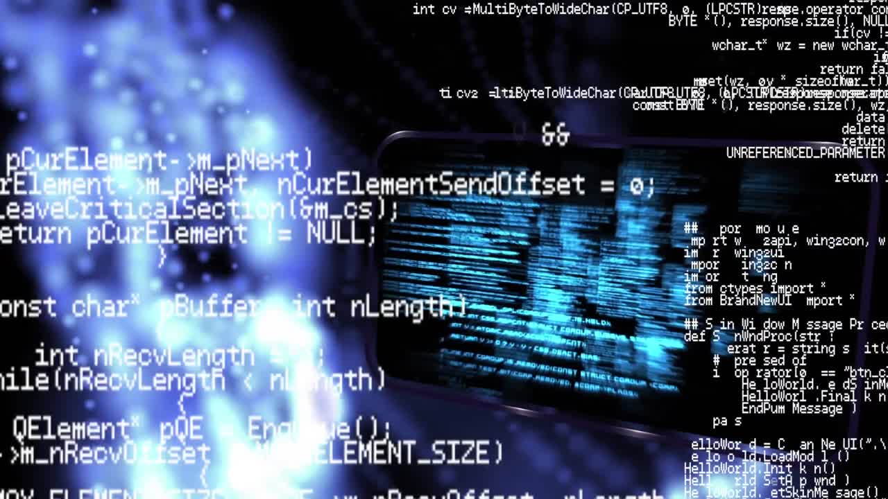 Program codes and glowing particles