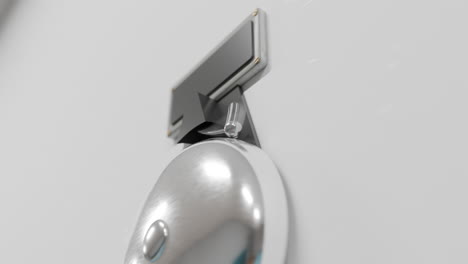 back to school ringing gray bell on the wall
