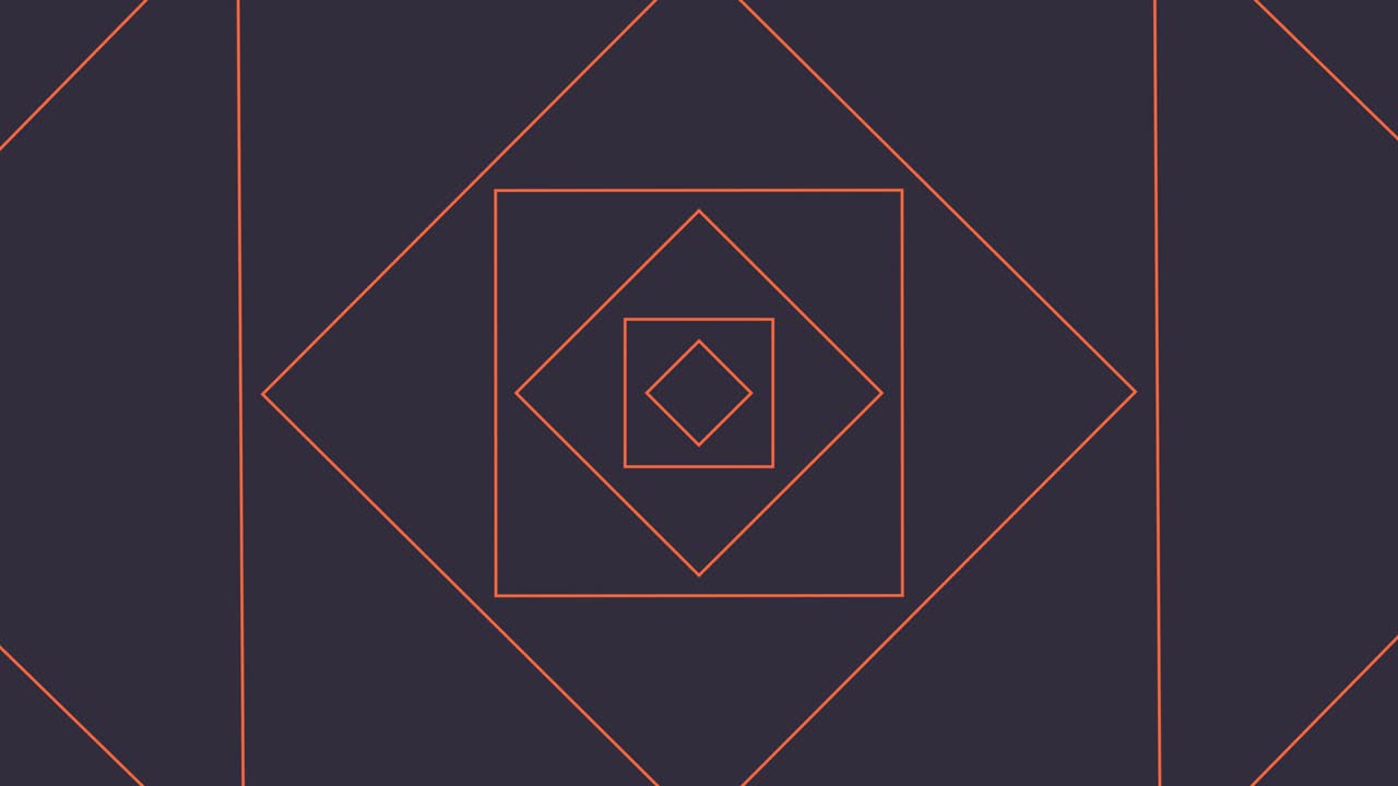 cuadrados girando en fondo marino oscuro vídeo gráfico de movimiento abstracto para uso de fondo