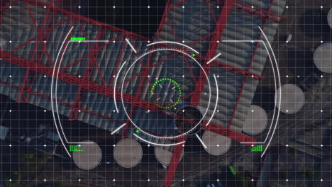 animación del alcance de la exploración sobre el paisaje urbano