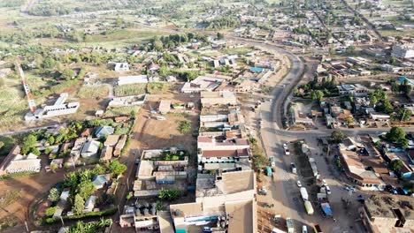 nairobi aerial cityscape kenya city skyline rural village of loitokitok