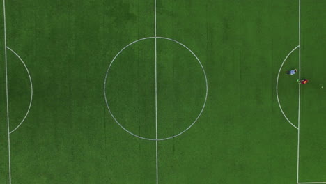 그린 필드 에 있는 축구 마커 의  면