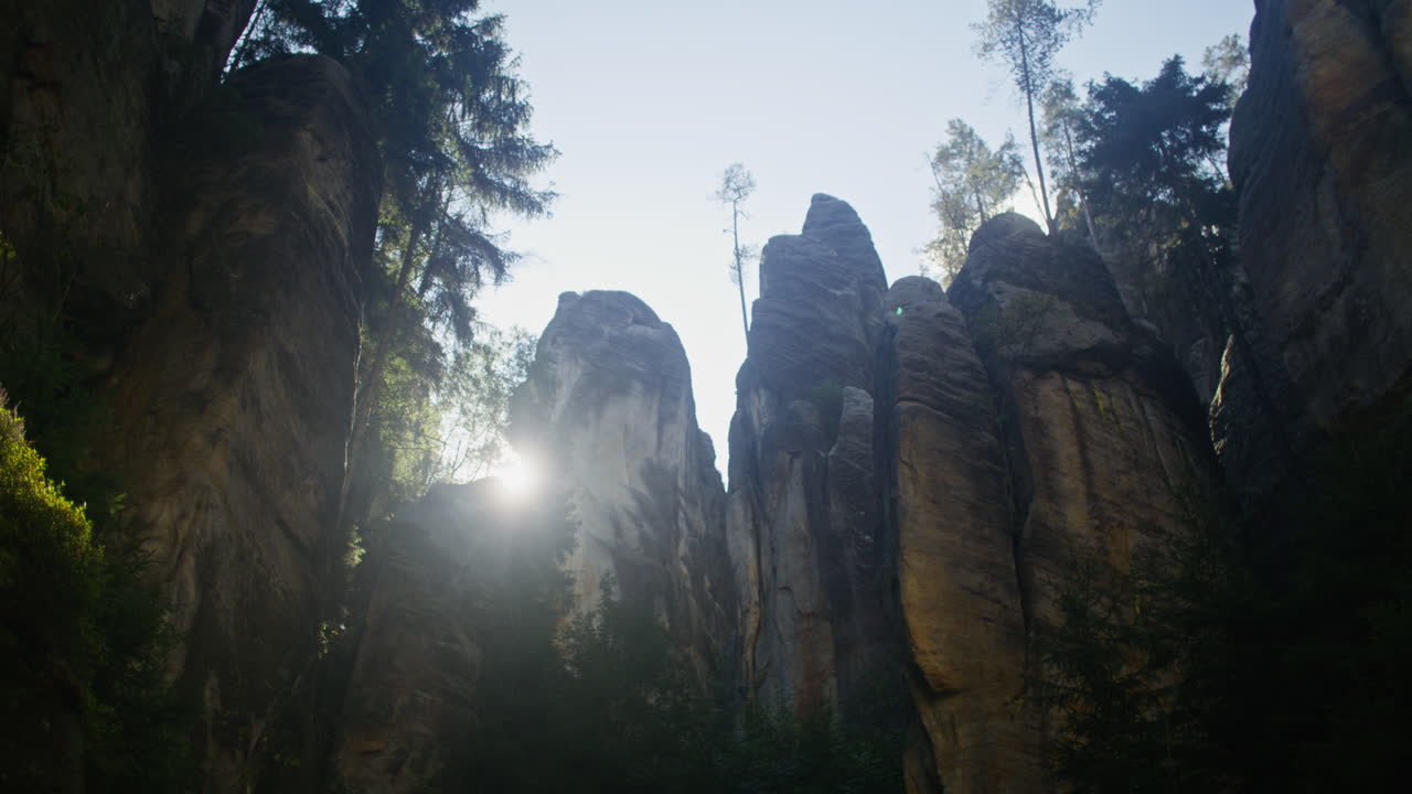 A natural stone formations called a "Stone Town" in Czech Republic