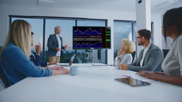 Business Presentation in Conference Room