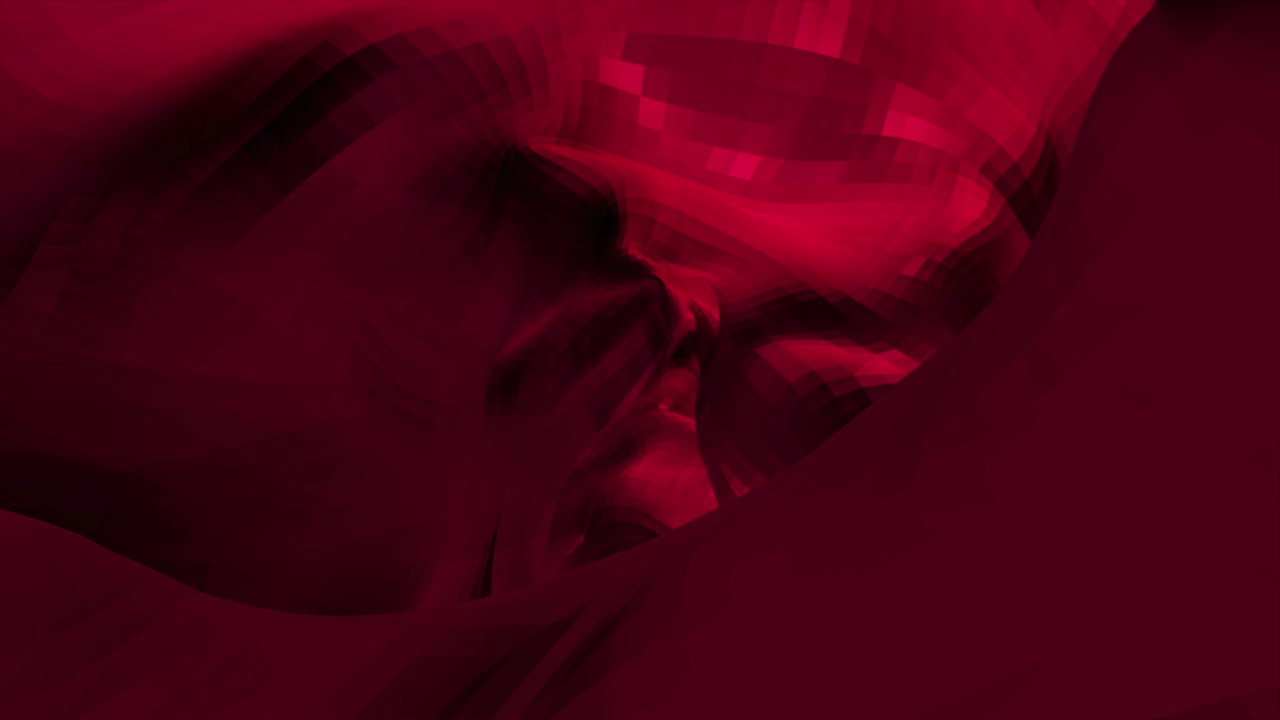 rostro rojo abstracto