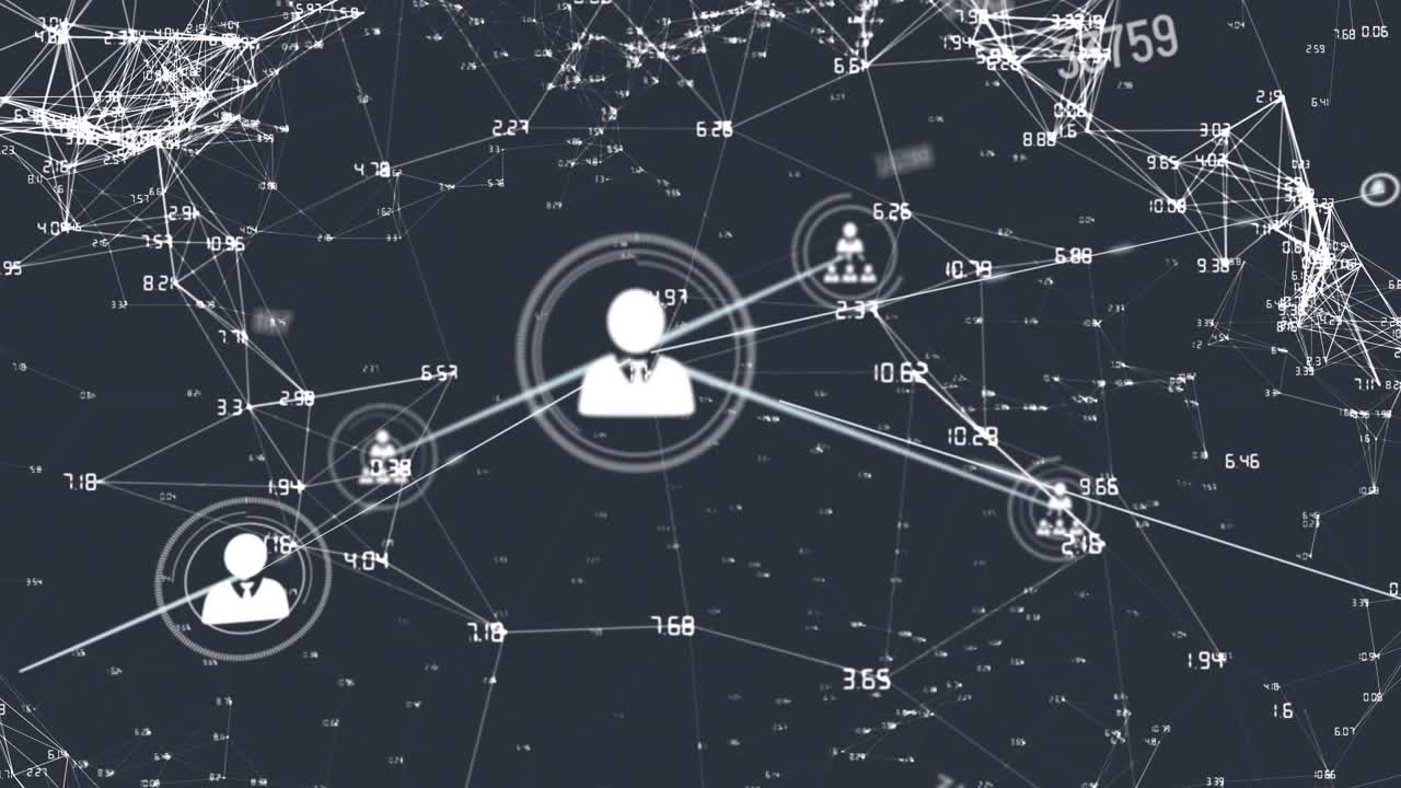 Composition of globe with network of connections on black background