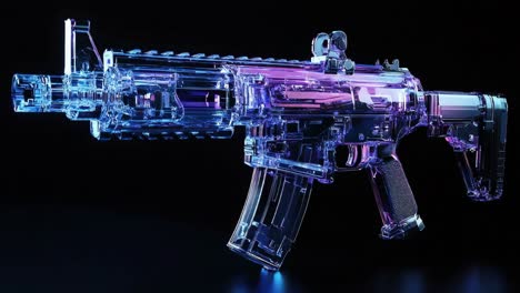 transparent neon gun 3d model