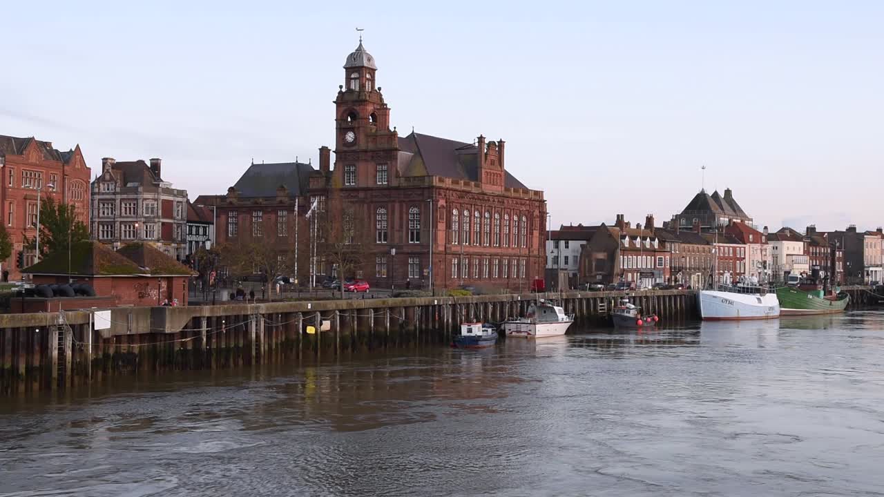 View of the Great Yarmouth Borough Council building, an iconic historic landmark located in the heart of Great Yarmouth city centre, Norfolk, England