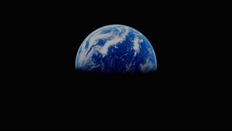 an isolated orbital shot of the blue marble, planet earth, as it rotates around the sun