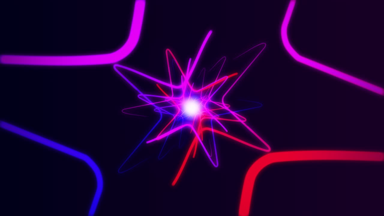 fondo de movimiento de neón bucle sin costuras