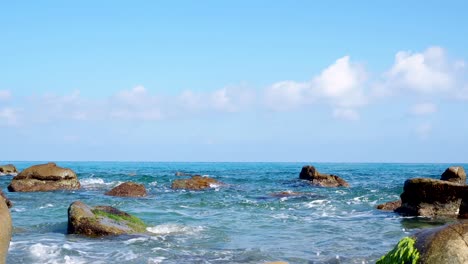 sea waves in summer time