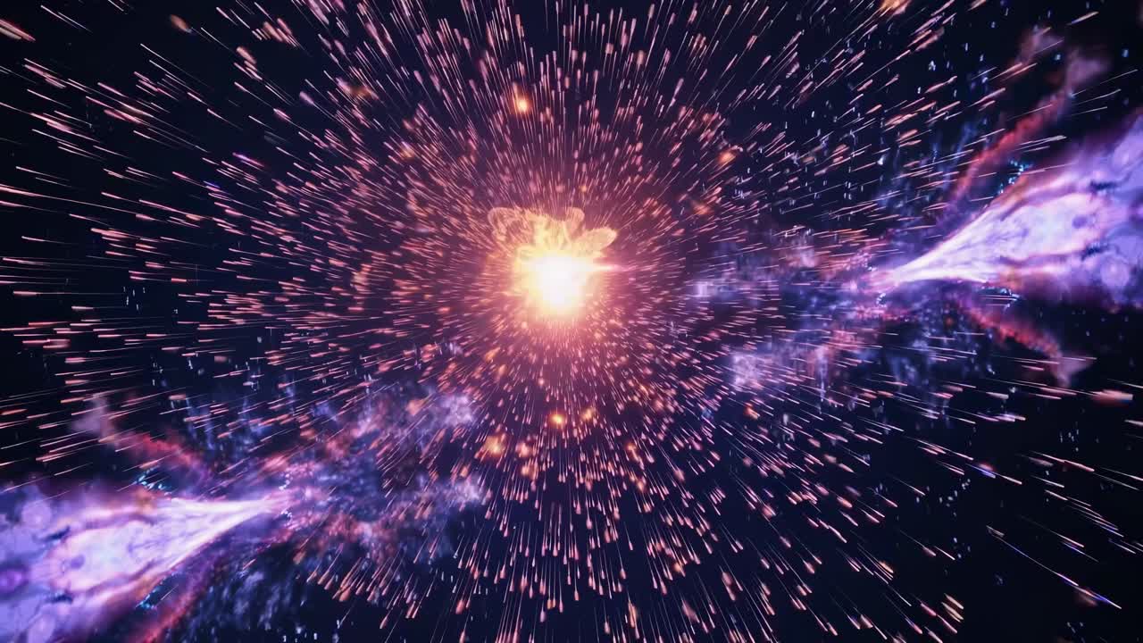 Et fascinerende videobillede af en stjerneklar nattehimmel med en bred engel, der fanger den store udstrækning