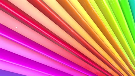 las rayas multicolores del arco iris se mueven cíclicamente. 42
