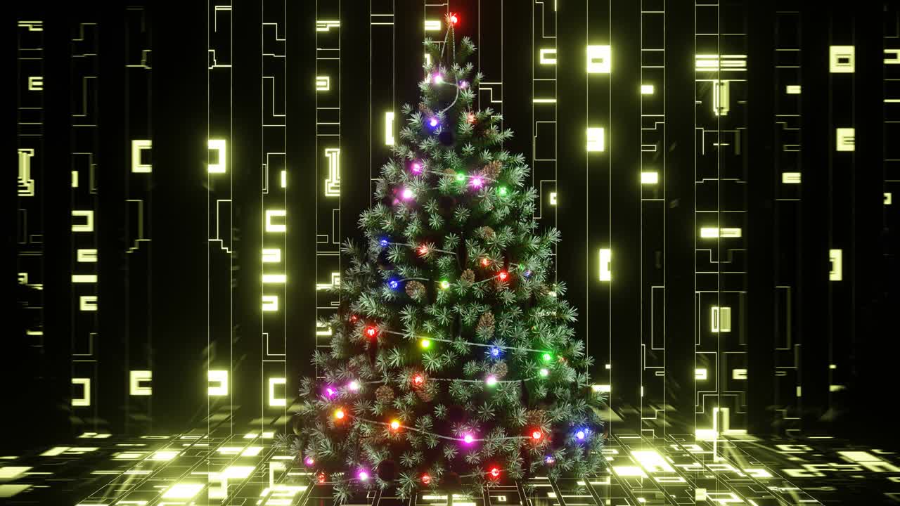 vj 루프 크리스마스 트리 회전