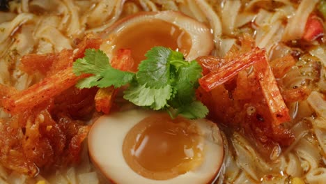 Close-up of Delicious Asian Noodle Soup