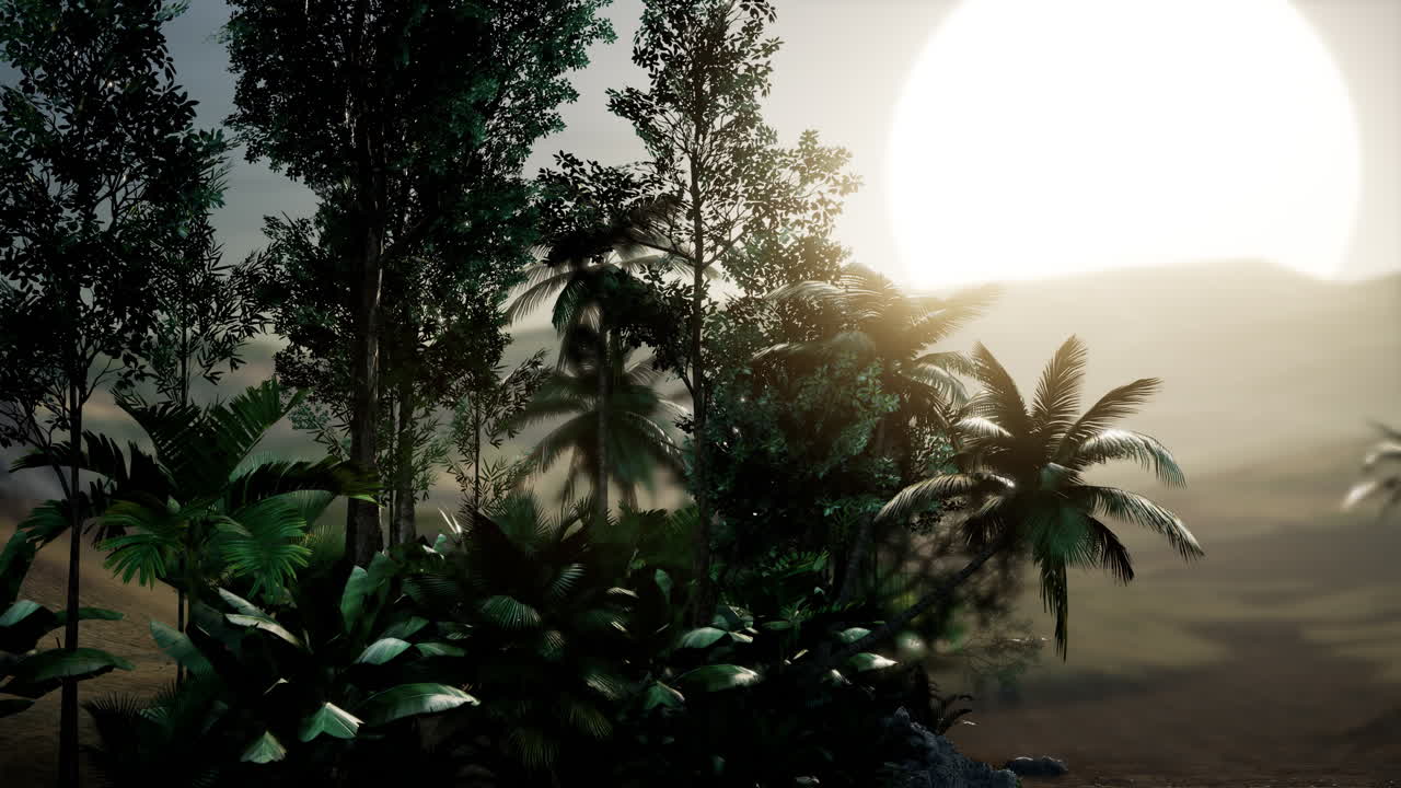 palmeras de coco paisaje tropical